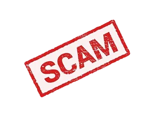 Image with sign Scam